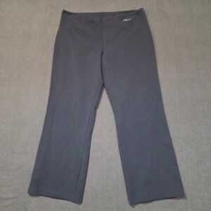 Nirlon Yoga Pants Womens Large Gray Bootcut Cotton Blend Athletic Leggings
